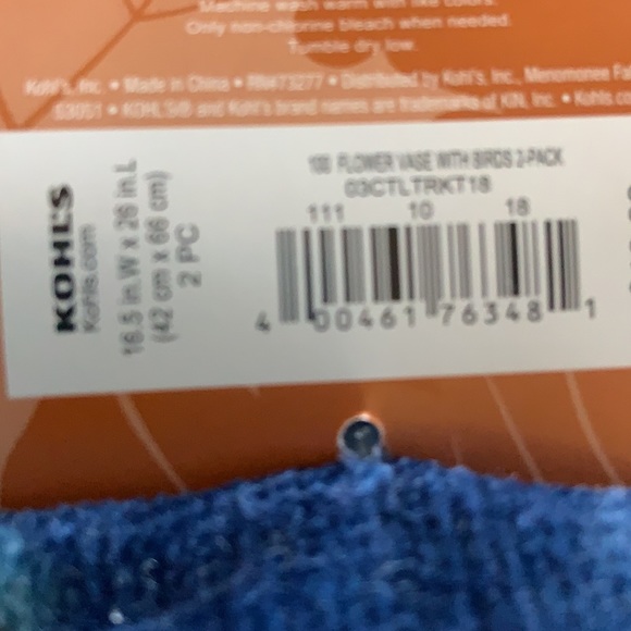 Hand Crafted Crocheted Top Butterflies Hanging Kitchen or Bathroom Hand Towels - Picture 7 of 7